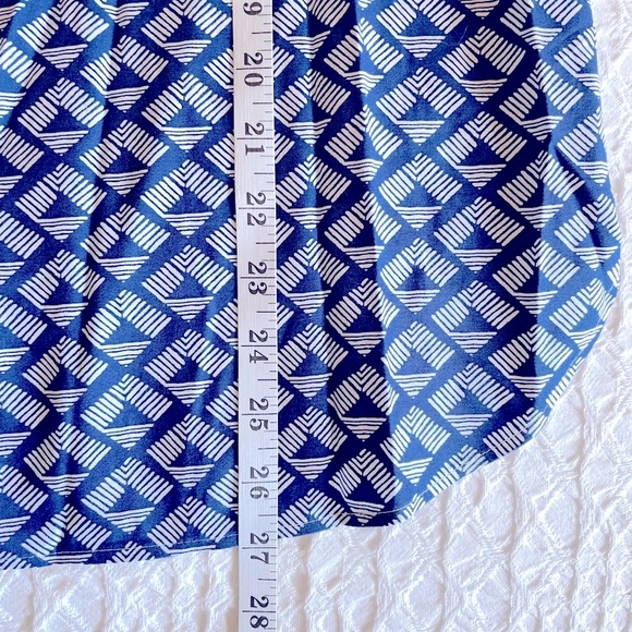 NWT CHICO’S Shirt No Iron Cotton Blue White Diamond Print Sz:16 (Chico’s Sz: 3) - Picture 11 of 13
